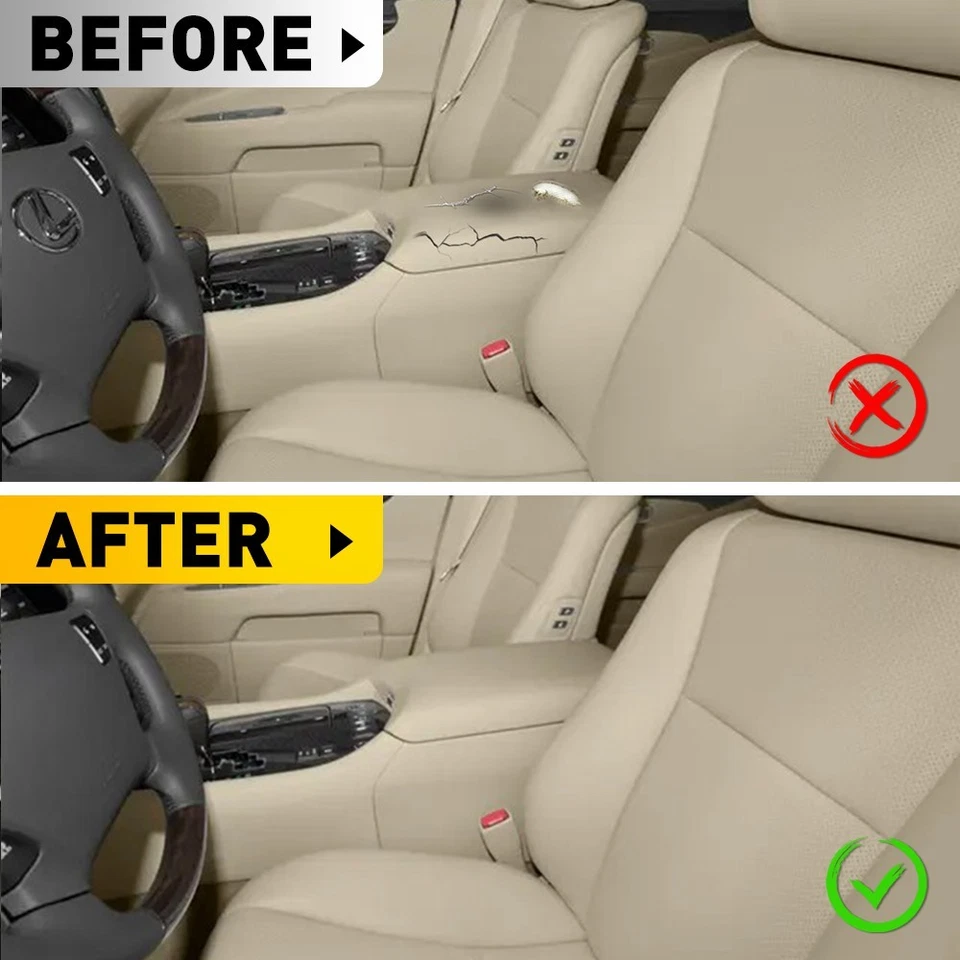 Se adapta a Lexus LS460 2007-2012 cuero consola central reposabrazos tapa cubierta de alabastro Foto 4 de 4