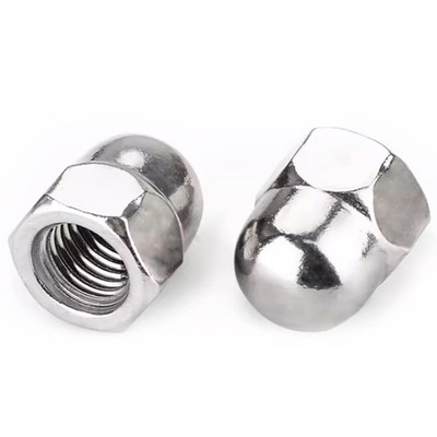 M6 Acorn Cap Nuts, M6-1.0 Acorn Nut Stainless Steel 18-8(304), 50Pcs-Pack
