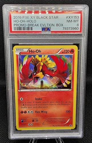 PSA 8 - 2016 HO-OH XY153 BLACK STAR PROMO BREAK EVOLUTION BOX POKEMON