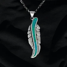 Montana Silversmiths Turquoise Opal Feather Storyteller Necklace -  MSRP $60 NEW