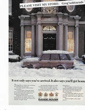 Original 1988  Range Rover vintage print ad