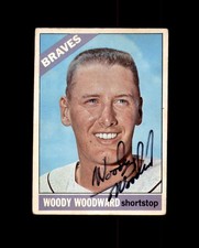 Woody Woodward Signed Authentic 1966 Topps Atlanta Braves Autograph