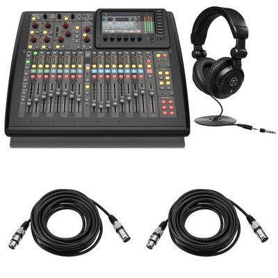 Behringer X32 Compact 40-In Digital Mixing Console, Headphones,2x XLR Cable