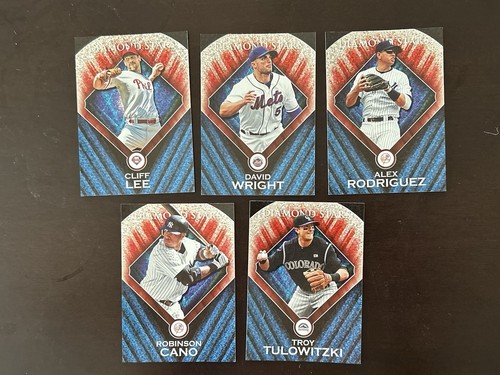 2011 Topps Inserts Diamonds Stars Lot (5) Rodriguez, Wright- Mint