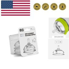 Silicone Replacement Nipple, Fast Flow, 6 , 2 Count