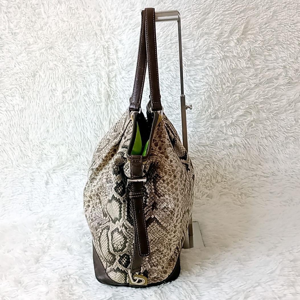 Rare Longchamp Tote Bag Python Pattern  Leather S… - image 3