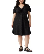 Levi's Plus Size Delray V-Neck Short-Sleeve Dress Womens 3X Virgo Ditsy Pullover