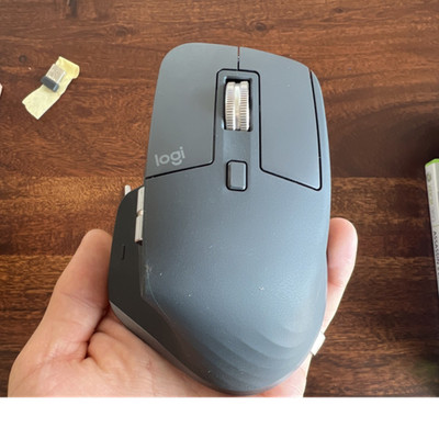 Logitech MX Master 3S kabellose ergonomische Maus, optisch, 7 Tasten, Grau/Schw 