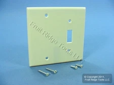 Leviton Ivory 2-Gang Toggle Switch Blank Cover Switchplate Wallplate 86006