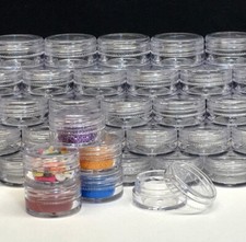 Empty Cosmetic Jars Small Plastic 3 Ml Lip Balm Beauty Container Clear 25 5038