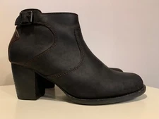 Caterpillar Boots Women's Trestle Waterproof Ankle 7.5 M Black Brown Leather