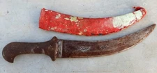 Antique Old Collectible Indo Mughal Iron Jambiya Katar Dagger Sword Knife Sheath