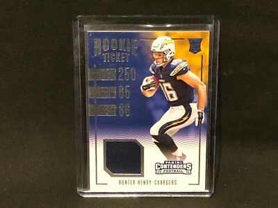 2016 Panini Contenders Hunter Henry Rookie Ticket Relic Rookie Card RC 