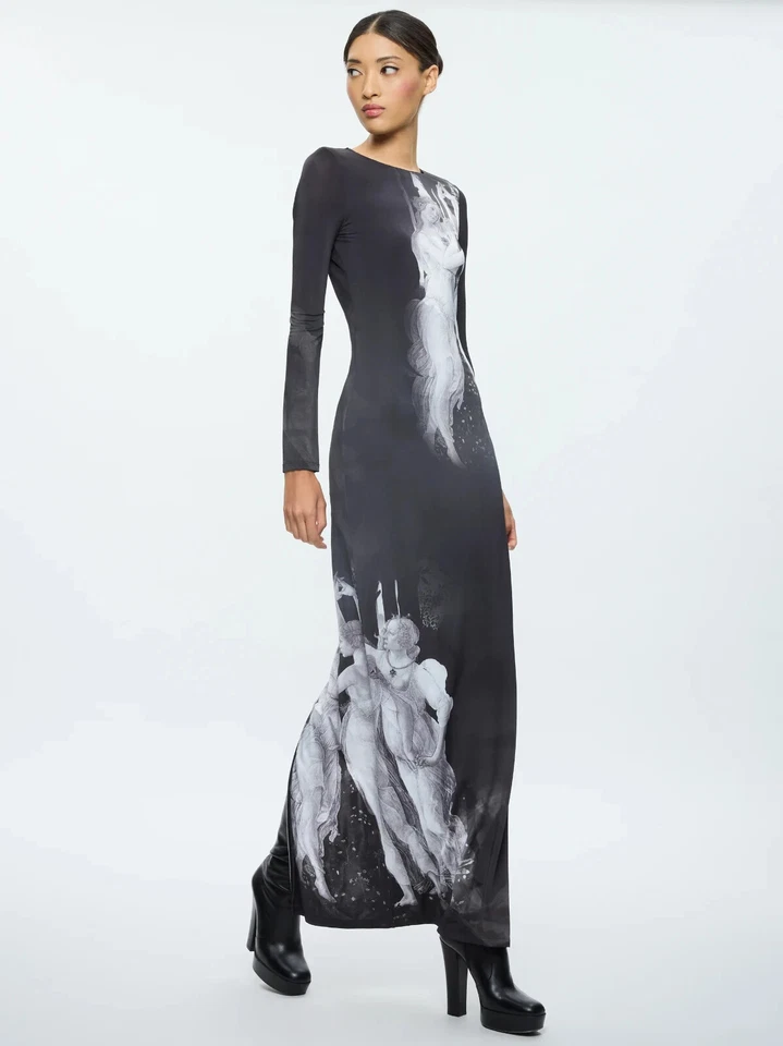 ALICE & OLIVIA (4 )DELORA RENAISSANCE FRESCO MAXI DRESS NWT MSRP$495 - Image 3 of 4