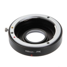 Adapter Ring w/ Glass Infinit Fr Nikon F Manual Lens to Pentax K PK Mount Camera