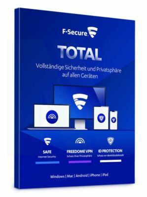 F-Secure Total Security &VPN 2026   1 bis 25 Geräte 1 bis 3 Jahre