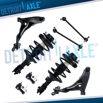 8pc Front Strut Lower Control Arm Tierod for 2002 - 2005 Eclipse Stratus Sebring