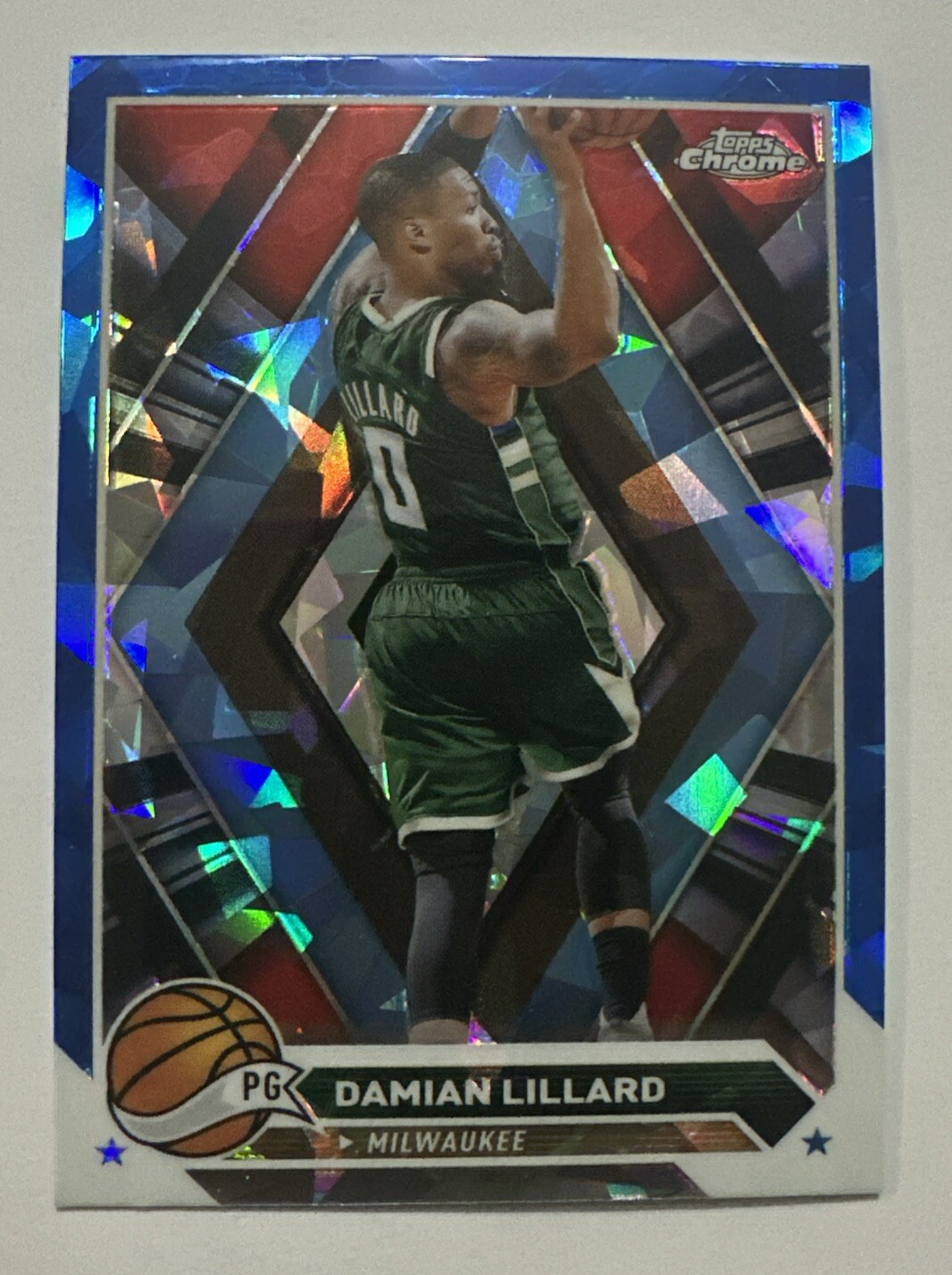 2023-24 Topps Chrome Damian Lillard Sapphire #132 Milwaukee Bucks