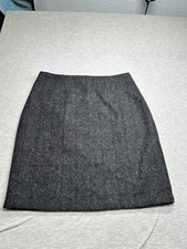 WOOLRICH Wool Blend Gray & Red Plaid Lined Pencil Skirt Zipper Women’s Size 12