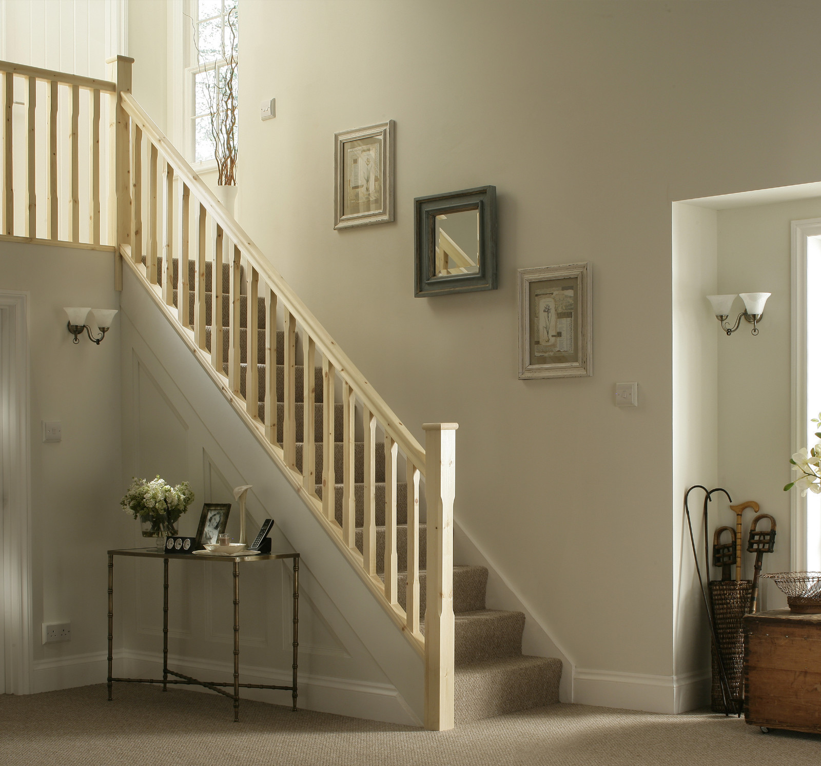 Cheshire Stair Spindle Chamfered Stair Spindle 41mm Pine Oak 900mm