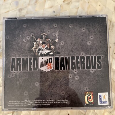 CD-ROM du jeu PC Armed and Dangerous Lucas Art 2003 scellé