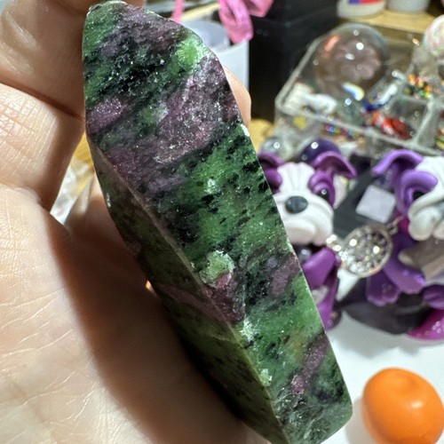 Raw Specimen Ruby in Zoisite Crystal UV Flashes 99gGeology strong flash 75mm - Picture 4 of 7