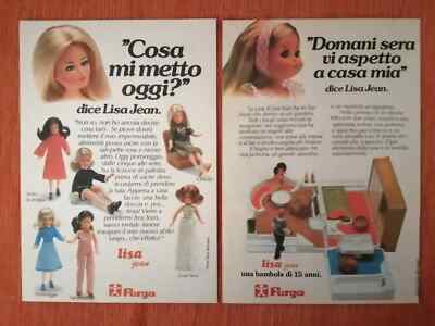 13 ORIGINAL WERBUNG - WERBEPUPPEN ''LISA JEAN'' FURGA 70er Jahre