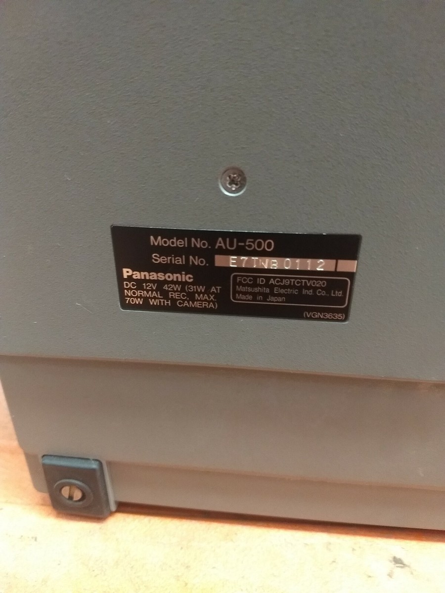 Panasonic AU-500 ポータブルビデオカセットレコ―ダ― Panasonic AU-500 MII Portable Video Cassette Recorder and