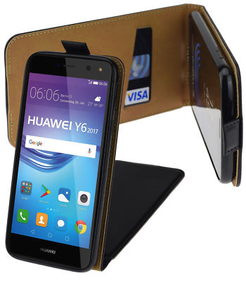 Huawei Y5 Y6 Y7 (2018) Hülle Flip Style Tasche Schutzhülle Case Cover 1A Bumper