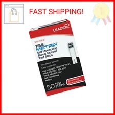 Leader True Metrix Self Monitoring Blood Glucose Test Strips, 50 Count Per Box