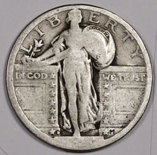 1920-d Standing Liberty Quarter.  Circulated.  204141