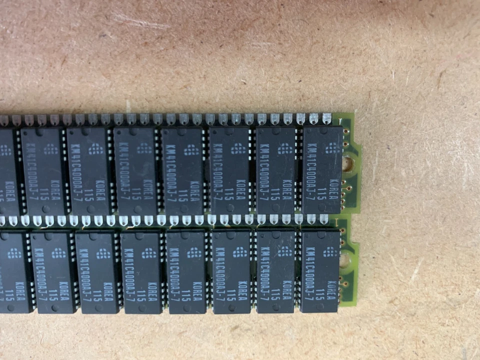 2x 4MB SIMM 30 Pin KM41C4000AJ-7 70ns - Bild 2 von 4