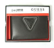 GUESS BROWN MEN'S BILLFOLD CREDIT CARD ID WALLET RFID
