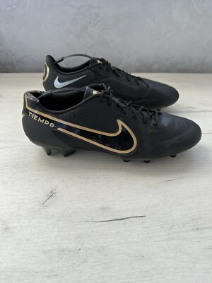 Nike Tiempo Legend 9 FG Black Gold Football Cleats Soccer  display picture 2