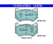 Brake pad set, disc brake ATE ceramic ATE 13.0470-4700.2