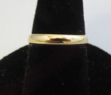 SIZE 3-13 14KT GOLD PLATED UNISEX 3MM SMOOTH WEDDING BAND RING