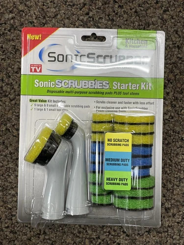 Sonic Scrubber Brushes Scrubbies Refills Starter Kit Kitchen & Household NEW