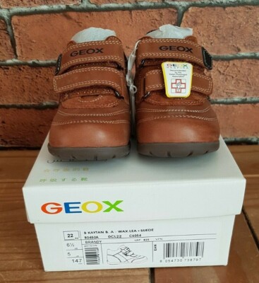 Geox Baby Boy's B Kaytan A First Walker Shoe, (Brandy), 5 Child UK (22 EU)