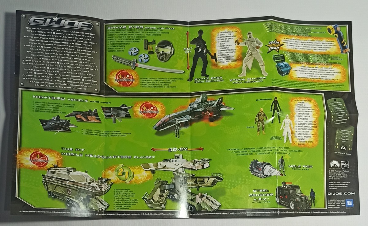 HASBRO 2009 GI JOE ROC RISE OF COBRA NIGHT RAVEN BIRD POSTER