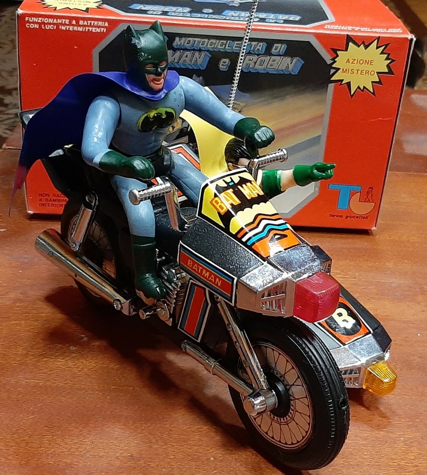 Extremely Rare Italian version 1970's Motorized Batman & Robin ...