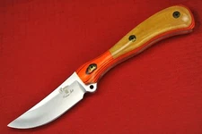 Busse Custom Trail Scalpel .175" Satin INFI, Orange/Black G10 Grexed Fossil Bark