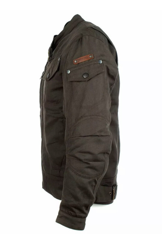 RESURGENCE GEAR LARGE L OLIVE DENIM MOTO GUZZI Motorcycle Jacket