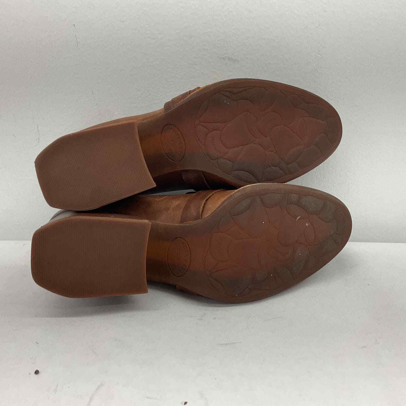 KorkEase Brown Leather Heel Shoes Women's US Size 8 Gem