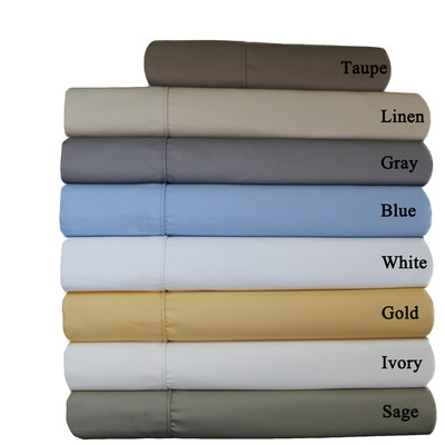 Un-Attached Waterbed Solid 650 TC Wrinkle Free Cotton Blend Sheet Sets
