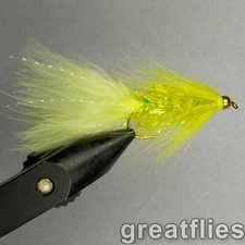 1 dozen (12) - Crystal Bugger - Chartreuse - Bead Head