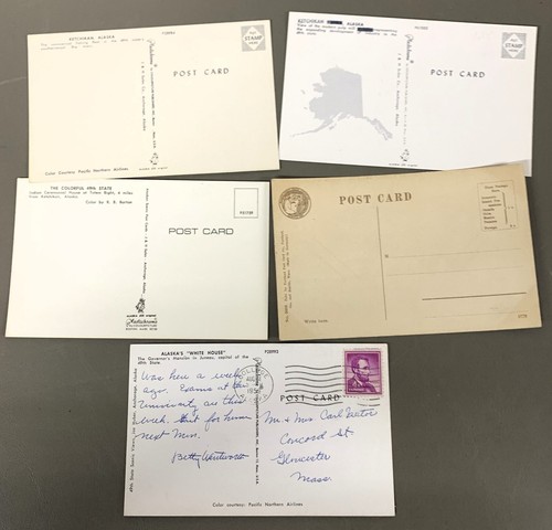 # T4487 ALASKA POSTCARD LOT, 5 DIF. CARDS - Picture 2 of 2