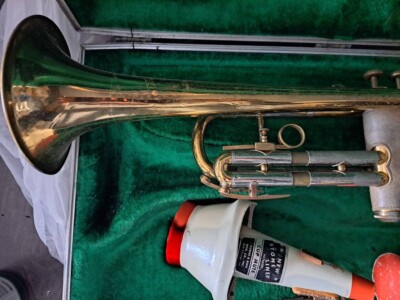 Vintage Besson 2-20 Trumpet Circa 1963 With Original Straight
