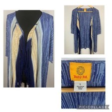 Ruby Rd. Fringe Open Cardigan Sweater L NWT