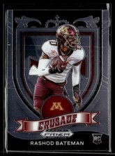 2021 Panini Prizm Draft Picks Rashod Bateman Crusade RC #166 Golden Gophers