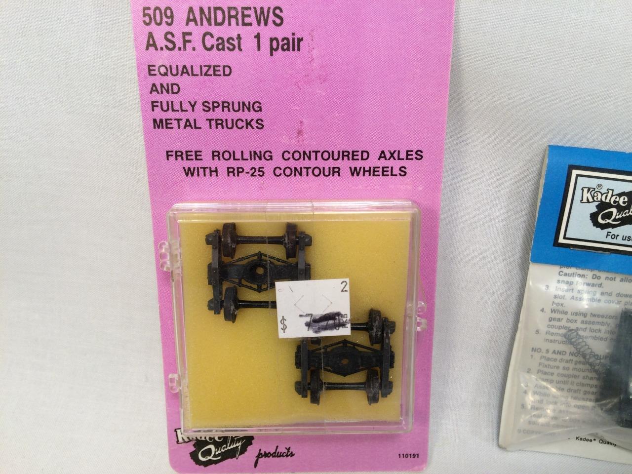 HO SCALE KADEE COUPLERS LOT 5 BULK PACK 10 PAIRS ANDREWS TRUCKS 701